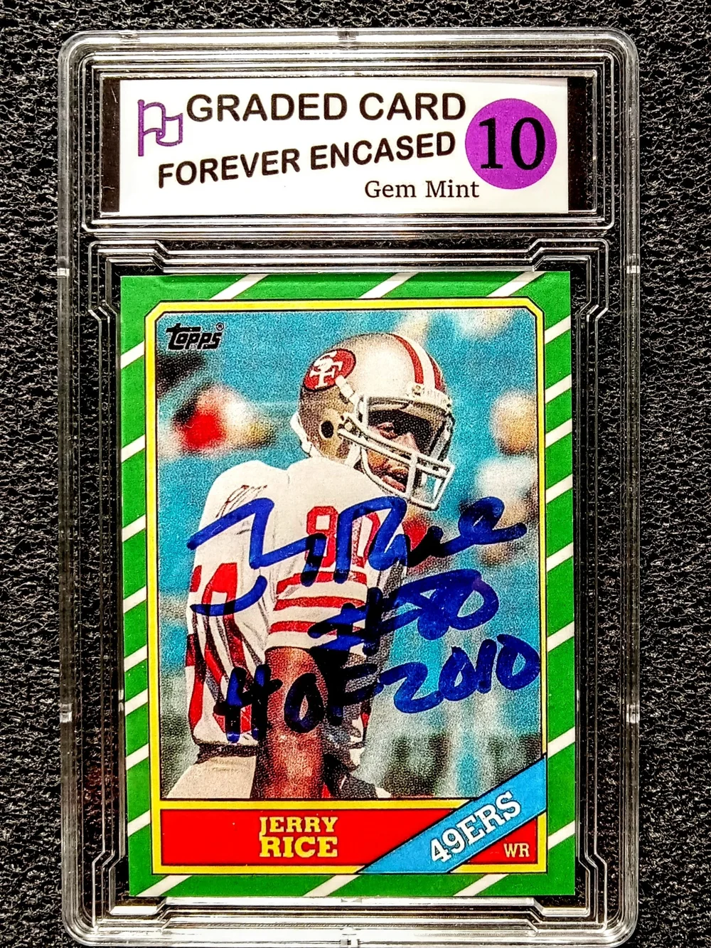 Jerry Rice 49ers HOF Autograph Football Rookie Card